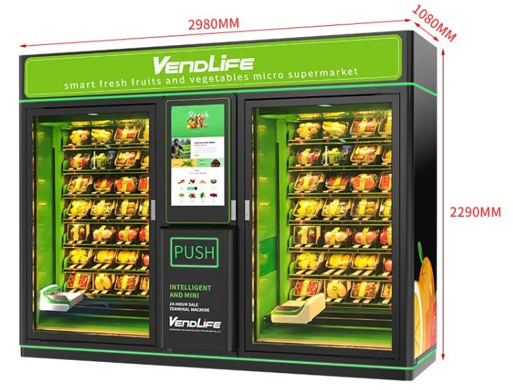 Healthy Conveyor Belt Fresh Salad Fruit Vending Machine Boxed Coffee Vending Machines Ice Vending Machines for Sale