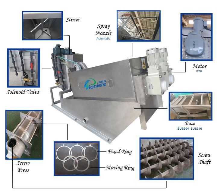 Top Manufacturer Screw Conveyor System for Sludge Dewatering