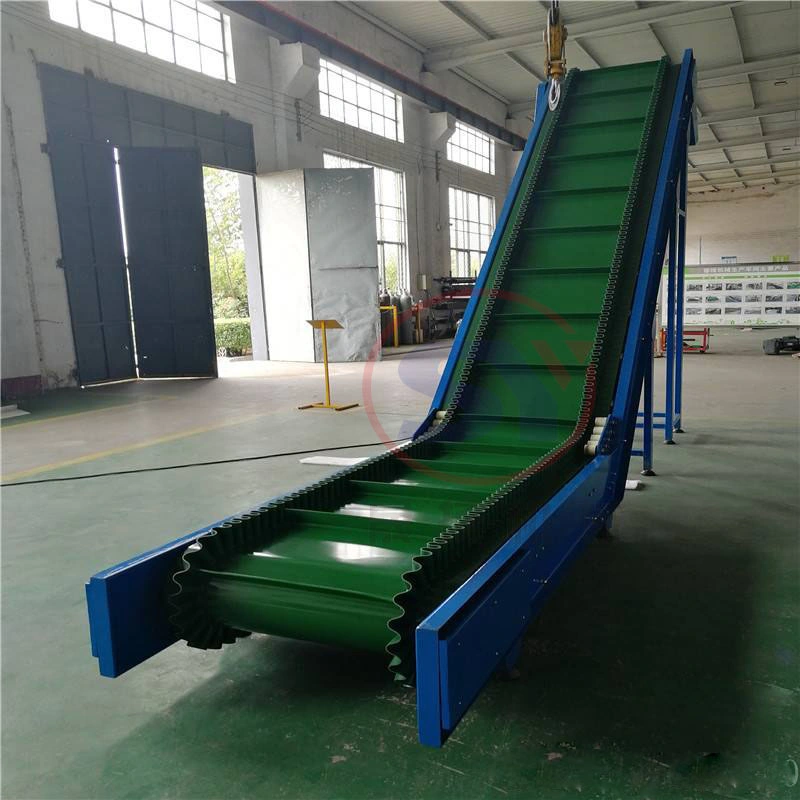 Large Angle Apron Chain Belt Conveyor Sidewall Type China Supplier