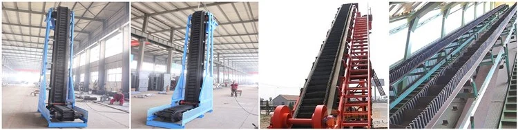 OEM Carbon Steel Rubber Sidewall System Belting Price Steep Inclined Belt Conveyor