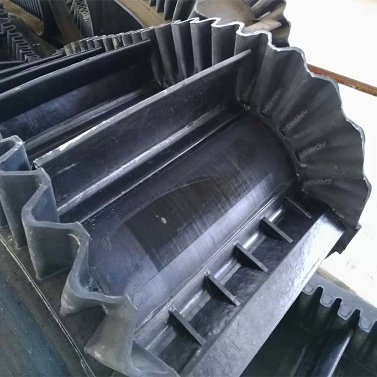 Inclined Sidewall Cleated Rubber Conveyor Belt