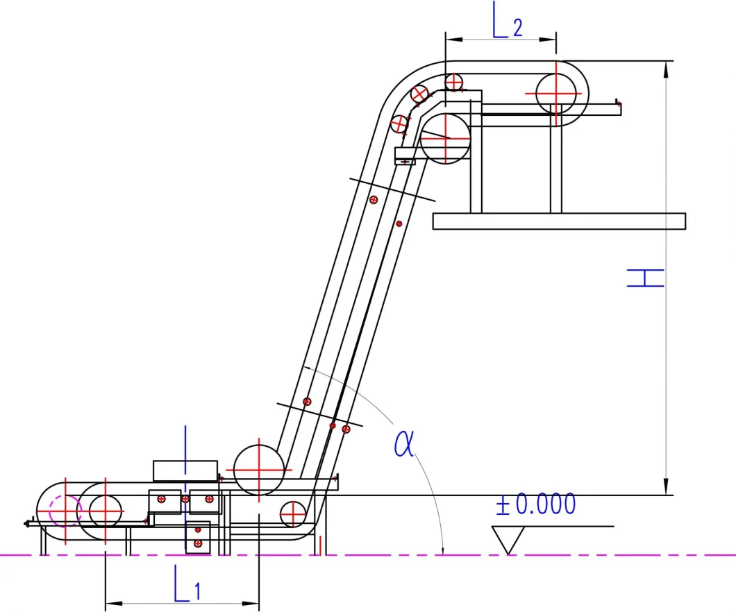 Flexowell Incline Corrugated Sidewall Belt Conveyor (DJ)