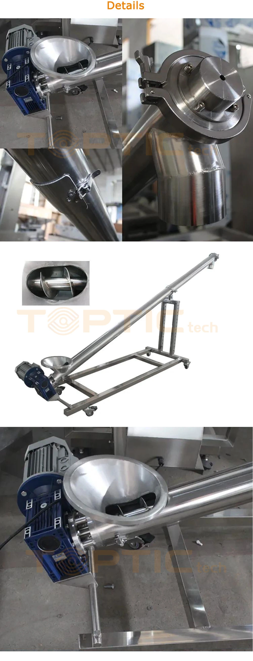 Ls-Gx-100/200 High Quality Tubular Screw Conveyor with Hopper