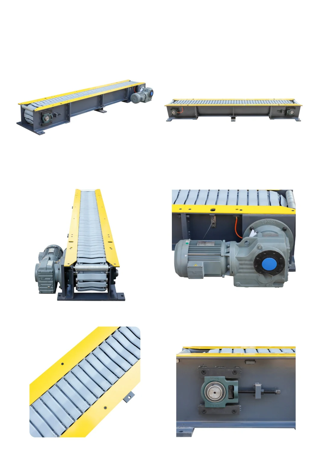 Automatic Stainless Steel Chain Rubber PVC Belt Scraper Drag Industrial Screw Powder Gravity Roller Spiral Assembly Line Packing Motorized Board Conveyor