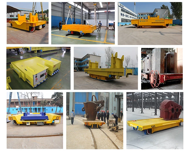 Large Table Motorized Rail Flat Wagon Electric Transport Transfer Cart