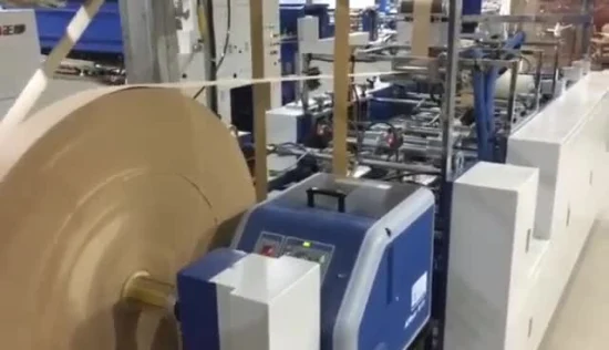 Zenbo Brand Fully Automatic Digital Sheet Feeding Assembling Brown Cement Craft Shopping Square Bottom Kraft Paper Bag Making Machine