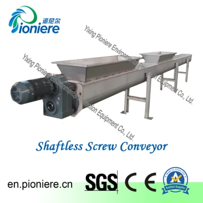Shaftless Screw Conveyor for Wastewater Treatment
