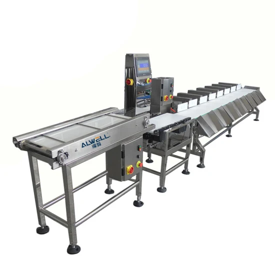 Automatic Digital Conveyor Belt Fish Shrimp Sorting Machine Checkweigher Sorting Machine Grader Sorter Machine