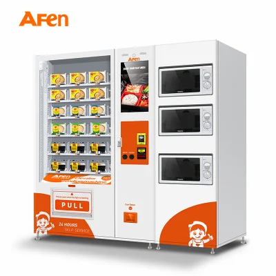 Afen Fully Automatic Pizza Vending Machine Hot Food Vending Machine with Conveyor Belt Microwave Elevator